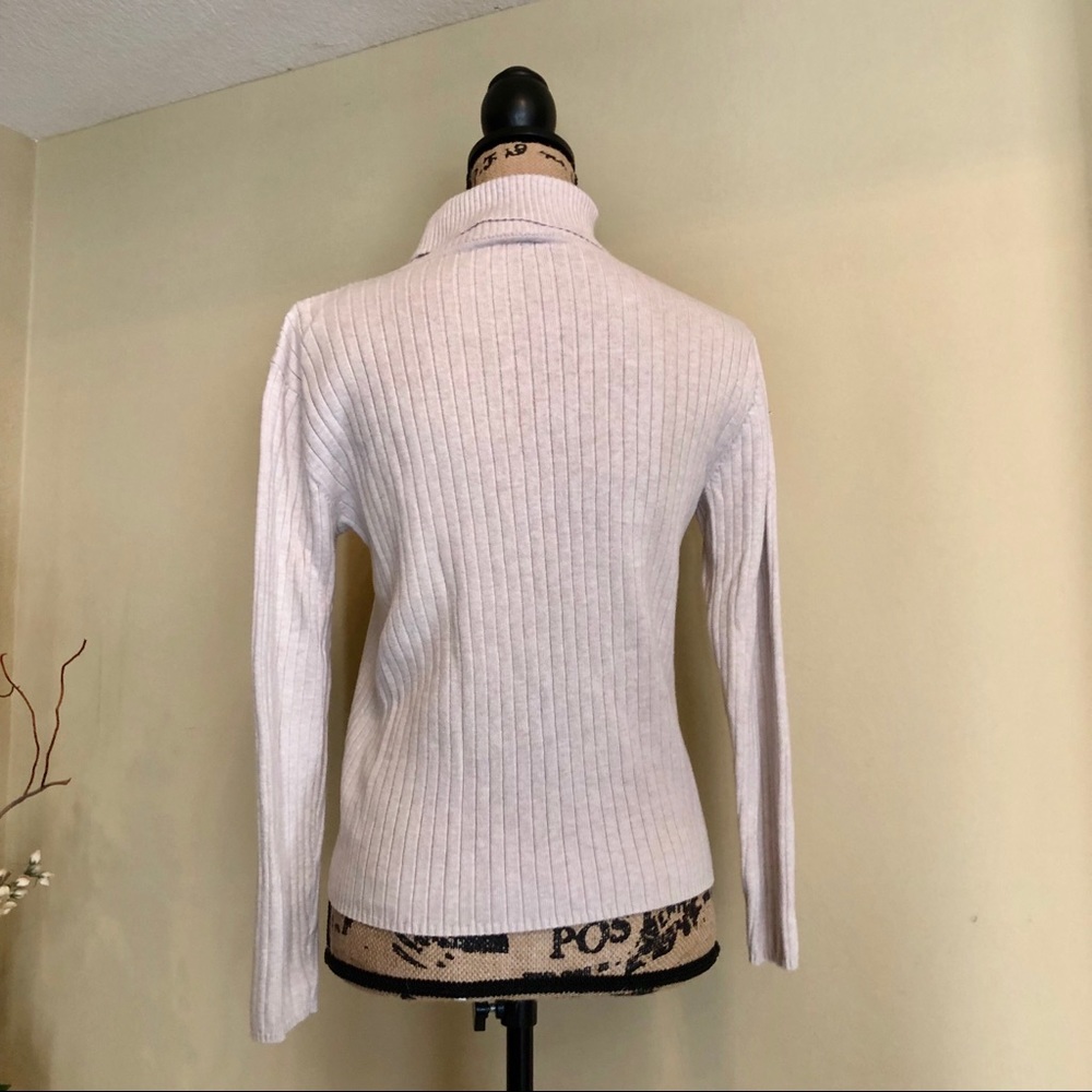 ~Talbots~ sand tan turtleneck long sleeve top - Picture 4 of 4